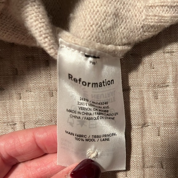 Reformation Cream Cardigan with Buttons - Picture 5 of 5